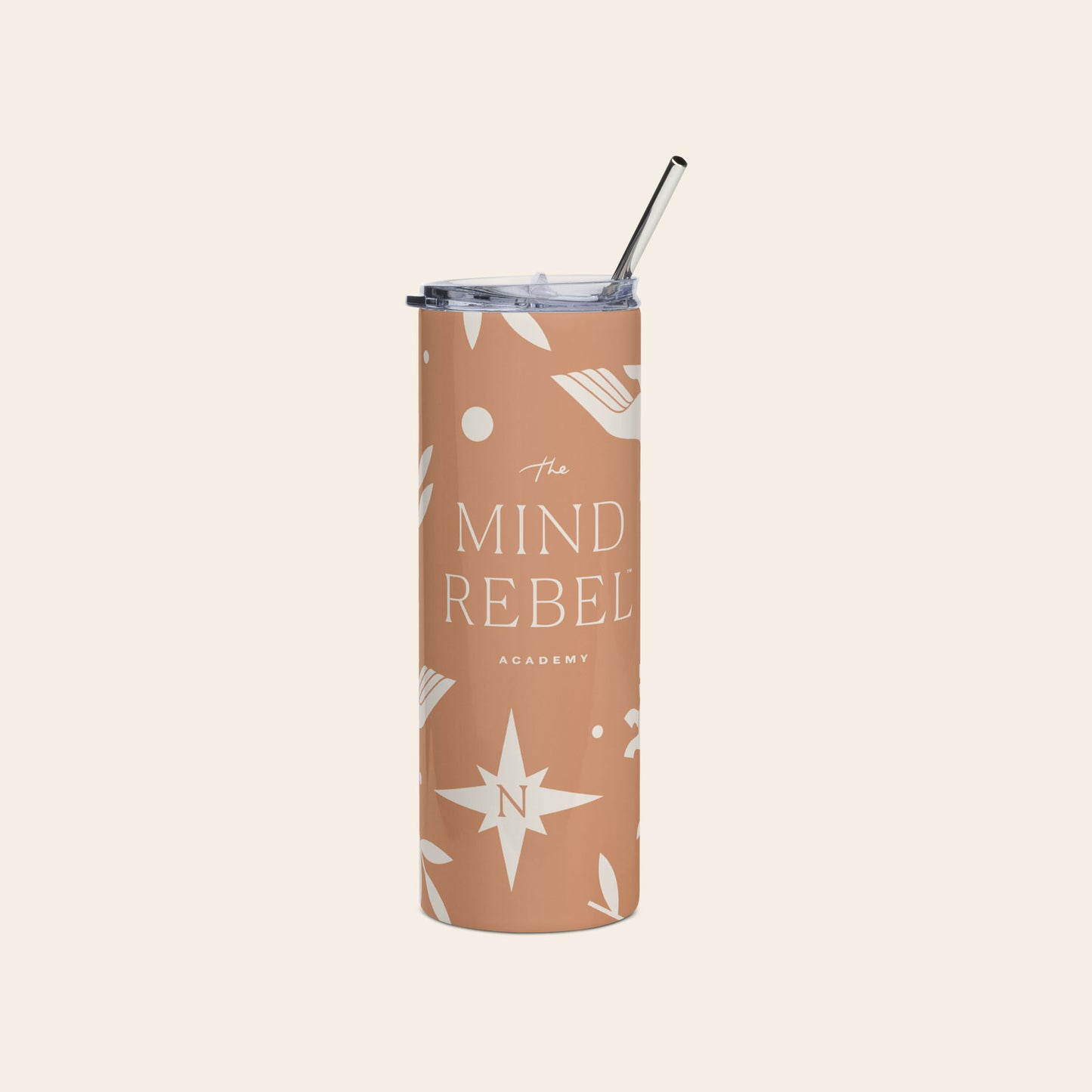 The Mind Rebel™ Academy Stainless Steel Tumbler - Apricot