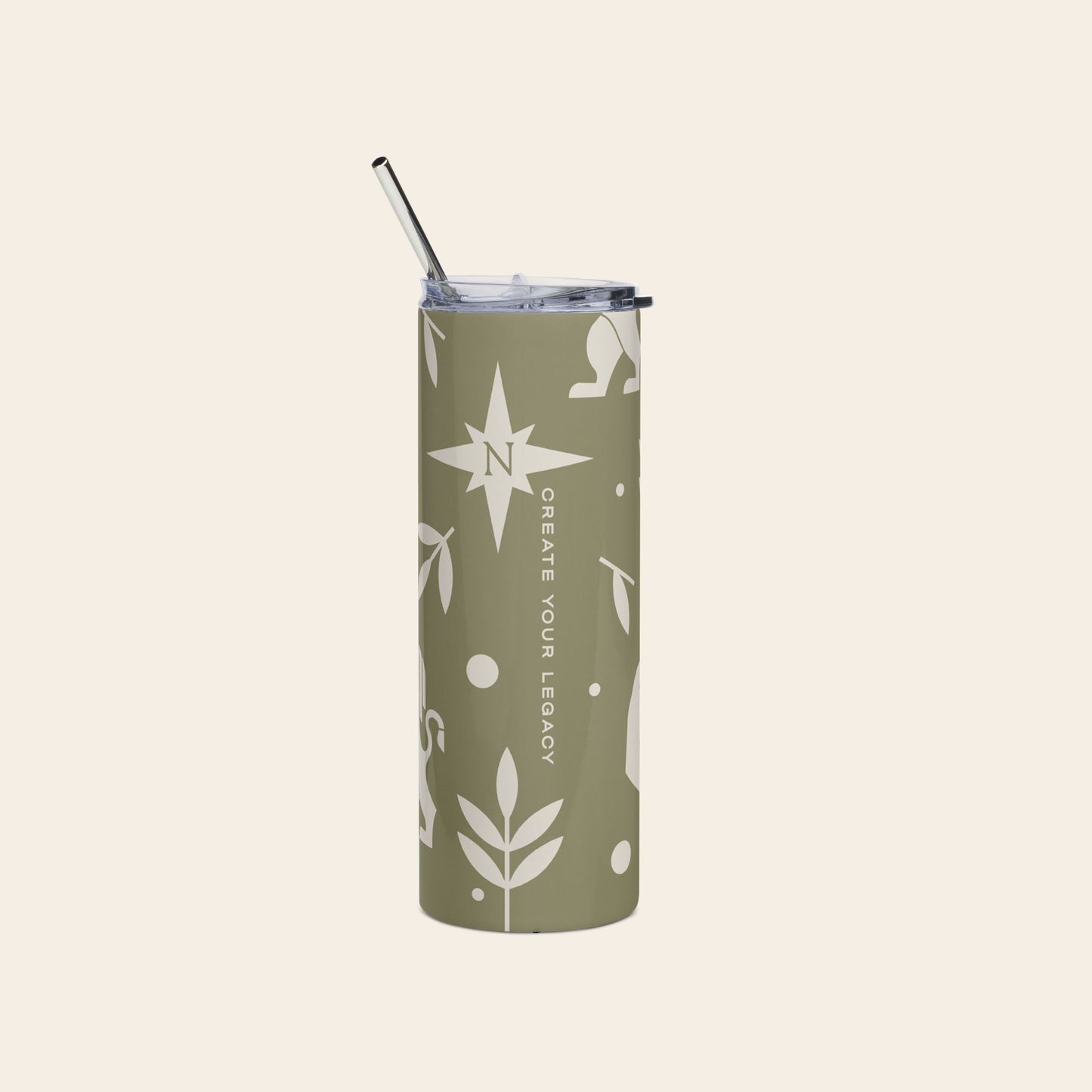 The Mind Rebel™ Academy Stainless Steel Tumbler - Olive