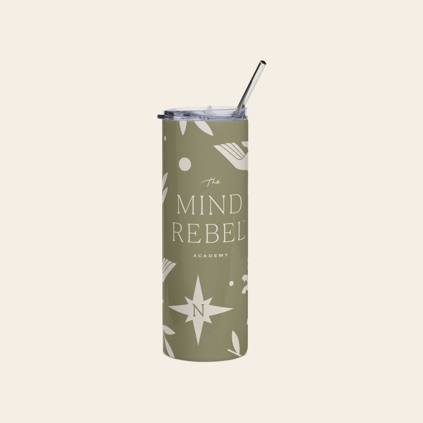 The Mind Rebel™ Academy Stainless Steel Tumbler - Olive